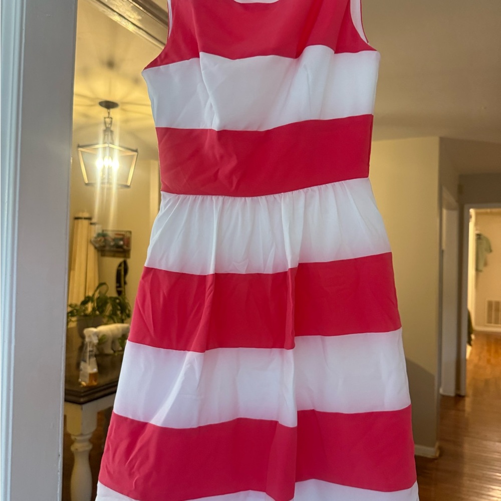 B Darlin Pink and White Striped Dress
